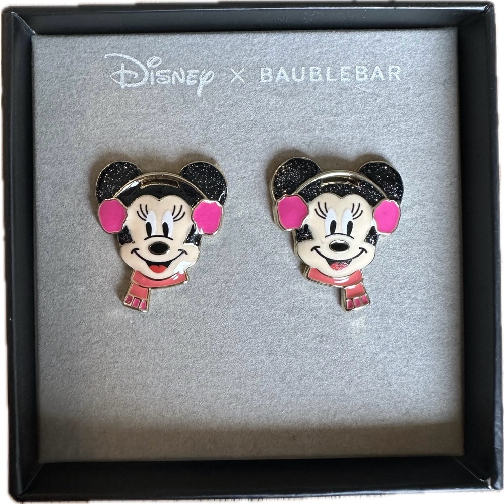 Disney x BaubleBar Minnie Mouse Winter Earrings